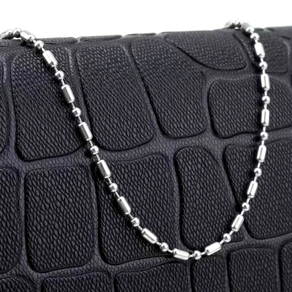 STAINLESS Ball & barrel chain. Any size ud like! Handmade. - Picture 1 of 2